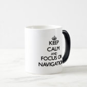 運行の平静そして焦点を保って下さい モーフィングマグカップ (正面右)