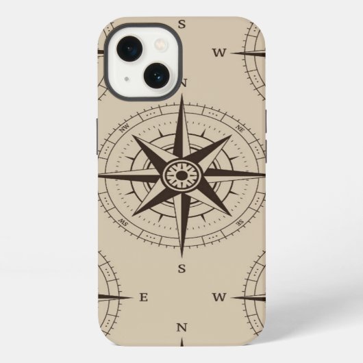 運行コンパスパターン iPhoneケース (裏面)
