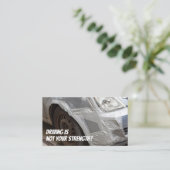 運転おもしろいインストラクターおもしろい車の運転 名刺 (スタンド正面)