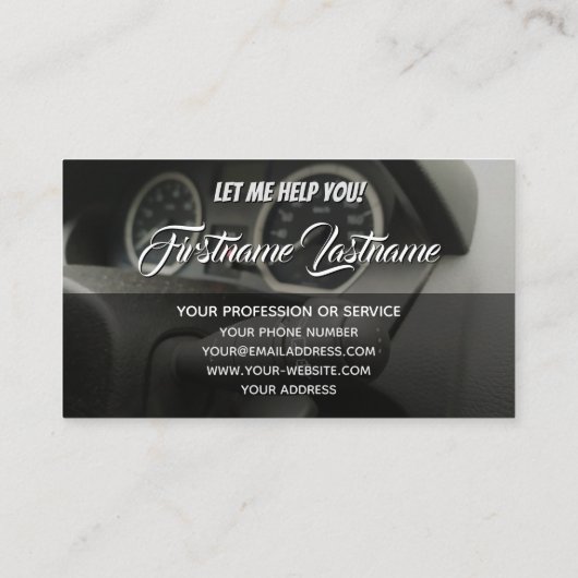 運転おもしろいインストラクターおもしろい車の運転 名刺 (裏面)