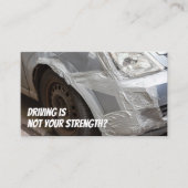 運転おもしろいインストラクターおもしろい車の運転 名刺 (正面)