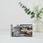 運転おもしろいインストラクター車の修理 名刺 (スタンド正面)