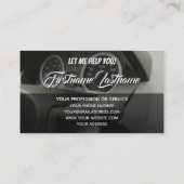 運転おもしろいインストラクター車の修理 名刺 (裏面)