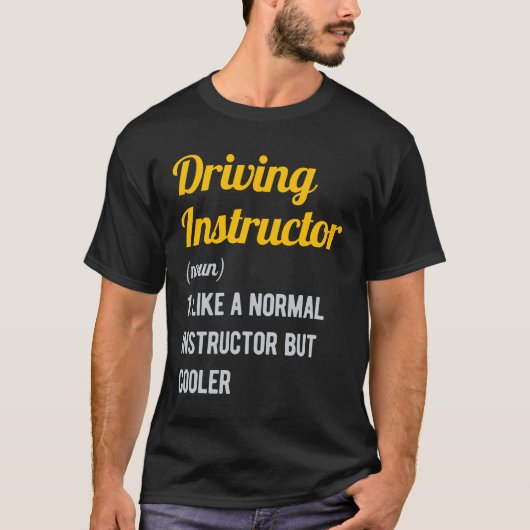 運転おもしろいインストラクター Tシャツ (正面)