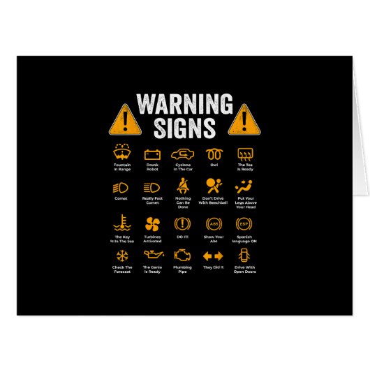 運転おもしろい警告標識101自動整備士ギフト (正面横)