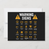 運転おもしろい警告標識101自動整備士ギフト シーズンカード (裏面)