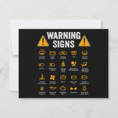 運転おもしろい警告標識101自動整備士ギフト シーズンカード (正面)