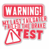 運転おもしろい車ユーモアモダンタイポグラフィ シール (正面)