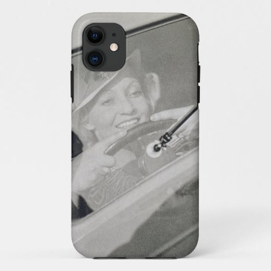 運転している女性c.1930s (グラビア印刷) Case-Mate iPhoneケース (裏面)
