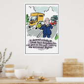 運転する人が自分の車に気づ忘れく ポスター (キッチン)