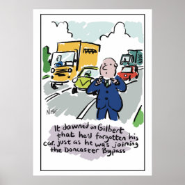 運転する人が自分の車に気づ忘れく ポスター