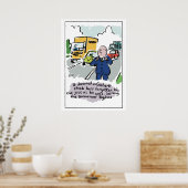 運転する人が自分の車に気づ忘れく ポスター (キッチン)