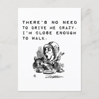 運転する必要がない熱狂するおもしろい引用文 ポストカード