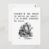 運転する必要がない熱狂するおもしろい引用文 ポストカード (正面/裏面)