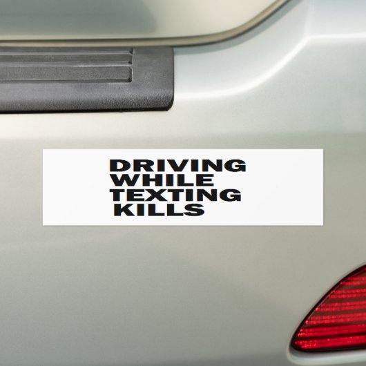 「運転する携帯電話の安全間メールや文字を打つの殺害 バンパーステッカー (車上)