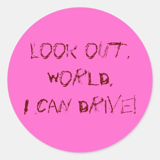 運転できる！ ラウンドシール (正面)