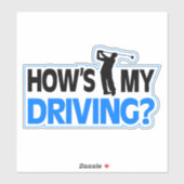 運転の仕方 |ゴルフおもしろいカーのステッカー シール (シート)