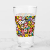 運転インストラクターおもしろい道路標識コラージュ タンブラーグラス (裏面)