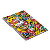 運転インストラクターおもしろい道路標識コラージュ ノートブック (右側)