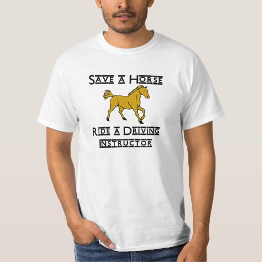 運転インストラクターに乗って下さい Tシャツ (正面)