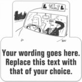 運転インストラクターの宣伝 シール (正面)