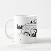 運転インストラクターまたは調査委員漫画 コーヒーマグカップ (左)