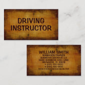運転インストラクターアンティーク名刺 名刺 (正面/裏面)
