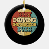 運転インストラクター最高の運転インストラクターEver Ci セラミックオーナメント (裏面)