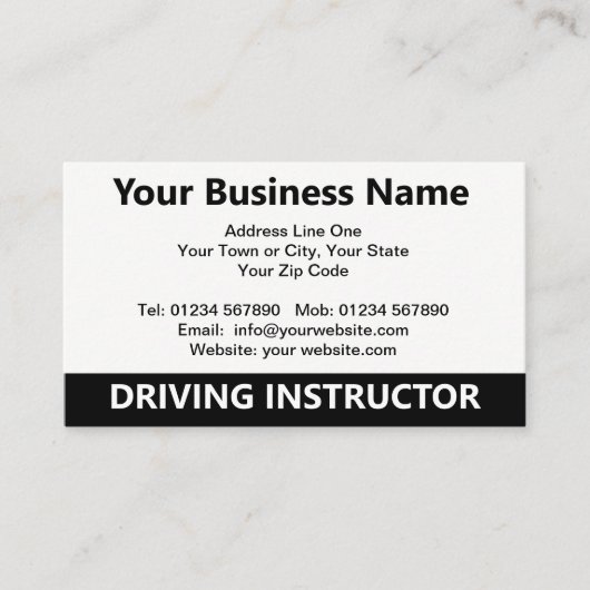 運転インストラクター漫画の名刺 名刺 (正面)