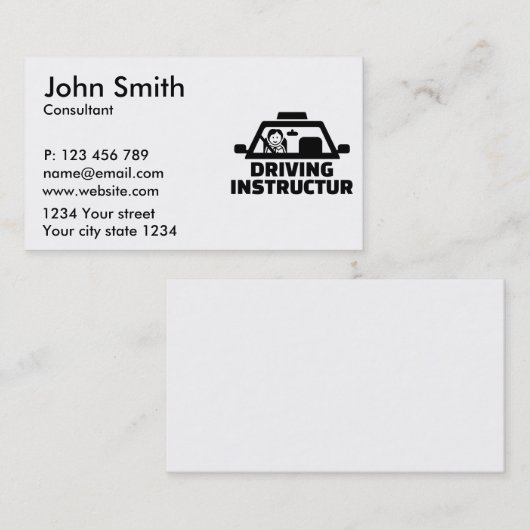 運転インストラクター 名刺 (正面/裏面)