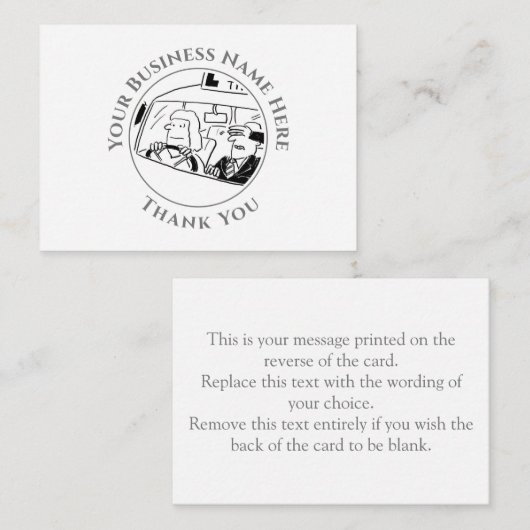 運転インストラクターThank Youノートカード ノートカード (正面/裏面)