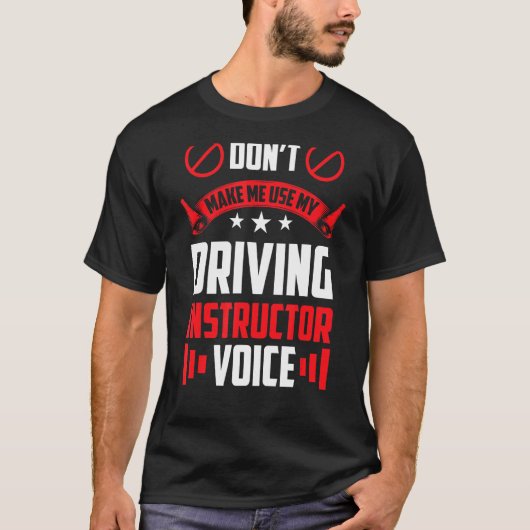 運転インストラクターVoice Drivを使用しない Tシャツ (正面)