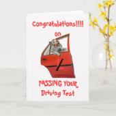 運転テストカードに合格しました。 カード (黄色い花)