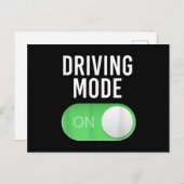 運転モードオン 16歳 新人ドライバー 面白い誕生日 案内ポストカード (正面/裏面)
