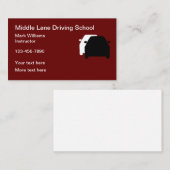 運転中の学校用シンプル名刺 名刺 (正面/裏面)