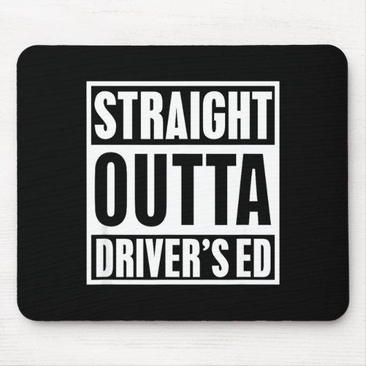 運転免許教習所を卒業したてのドライバーに贈る面白Tシャツ 新米ドライバー  マウスパッド (正面)