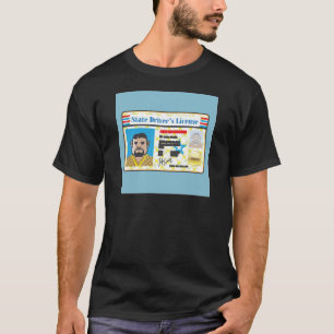 運転免許証の人写真付き身分証明書のベクトル Tシャツ
