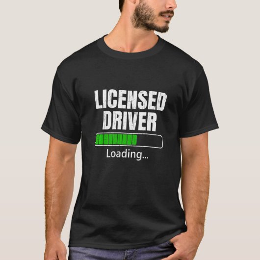 運転免許証積載タクシー運転台車図 Tシャツ (正面)