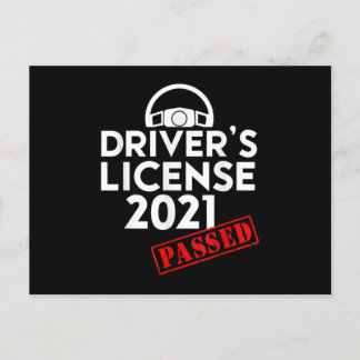 運転免許証2021が初めて贈り物を渡した 案内ポストカード