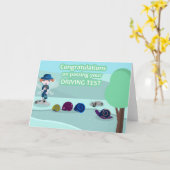 運転免許証 – グリーティングカード (黄色い花)