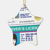 運転免許証 セラミックオーナメント (左)