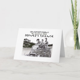運転免許試験の合格、お祝い カード