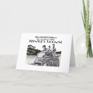 運転免許試験の合格、お祝い カード