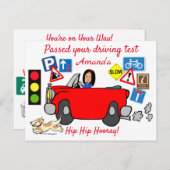 運転免許試験合格おめでとう カスタマイズされたポストカード ポストカード (正面/裏面)