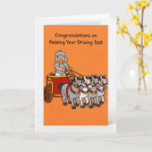 運転免許試験合格おめでとう！ カード (黄色い花)