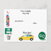 運転免許試験合格おめでとう! ポストカード (裏面)