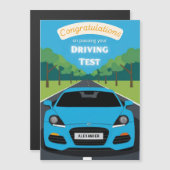 運転免許試験合格 おめでとう マグネットカード (正面/裏面)
