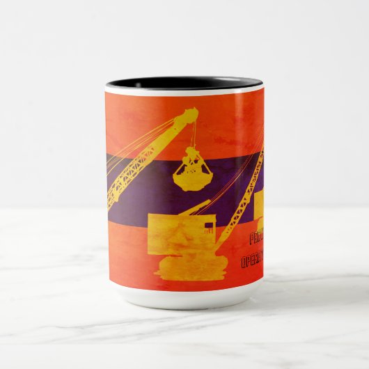 運転士誇りを持ったであるクレーンの運転者 マグカップ (中央)