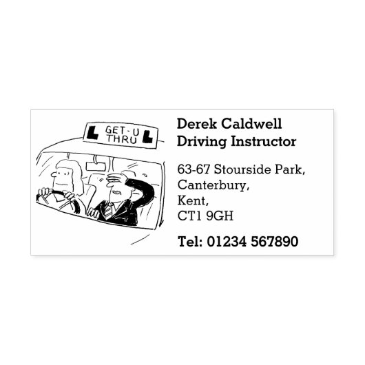 運転学インストラクター事業を推進する セルフインキングスタンプ (デザイン)