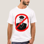 運転手お断りマーク 楽しい注意書き Tシャツ (正面)